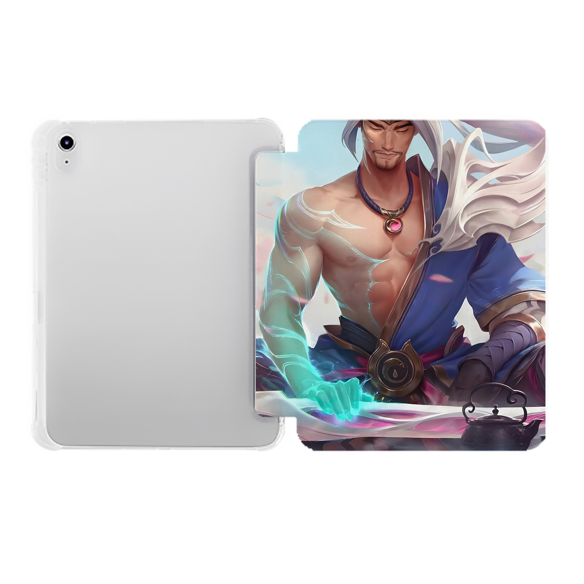 （画像用） リーグ・オブ・レジェンド League of Legends LOL IPad ケース ペン収納付き 三つ折りスタンド PUレザー×シリコン 対応機種9.5/10.5/10.9インチ